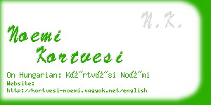 noemi kortvesi business card